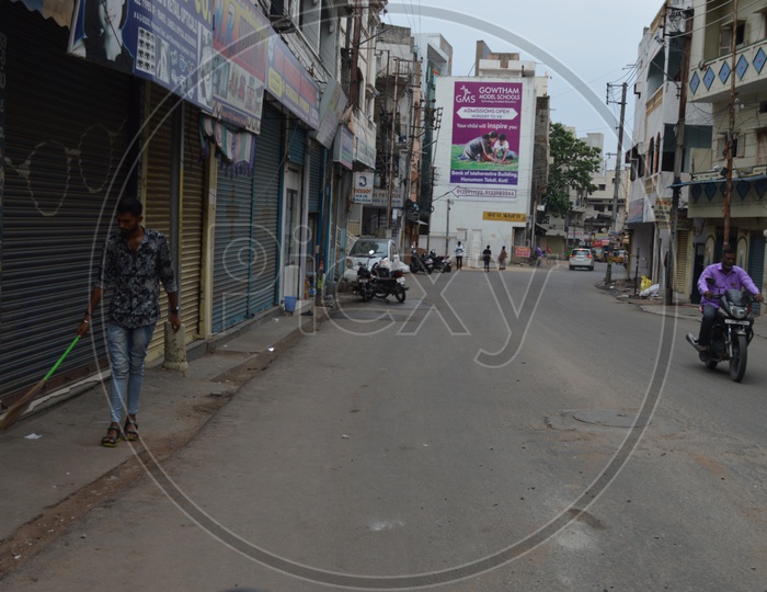Sultan Bazar Streets With Shops Shut Close