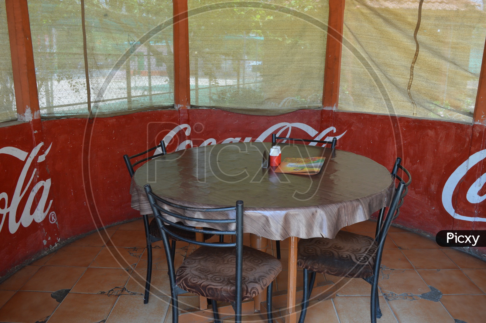 Dining Tables And Chairs In a Dhaba restaurant