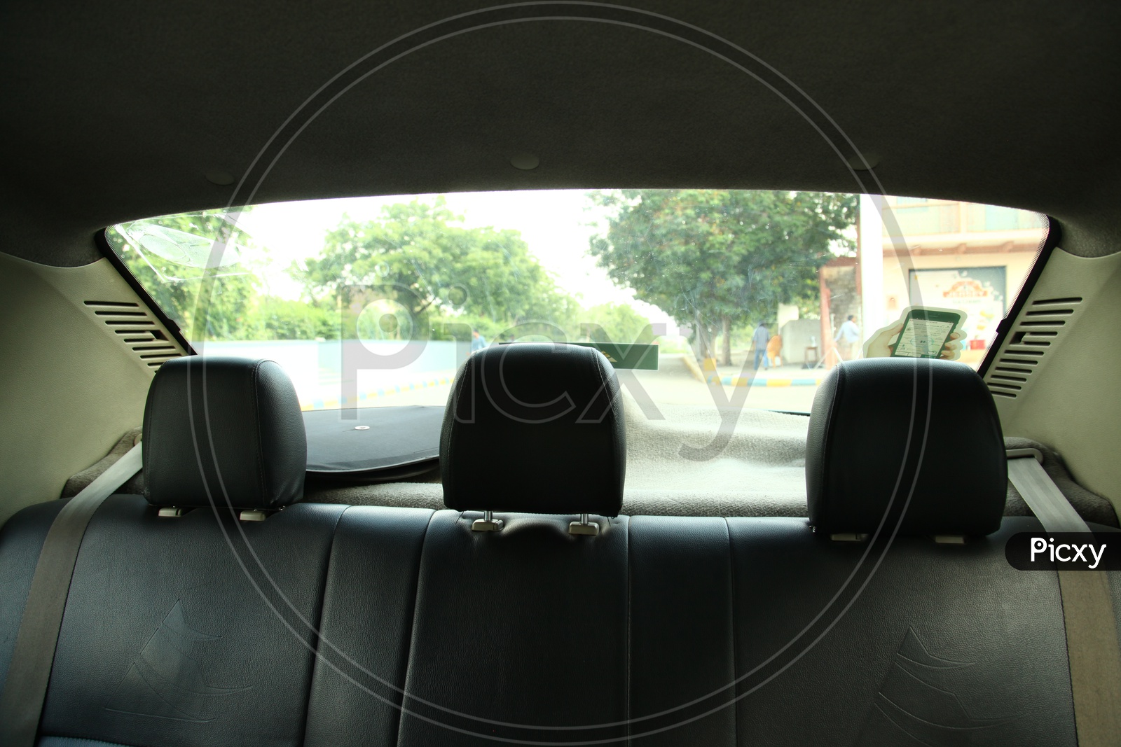 Interior of a Meru Cab