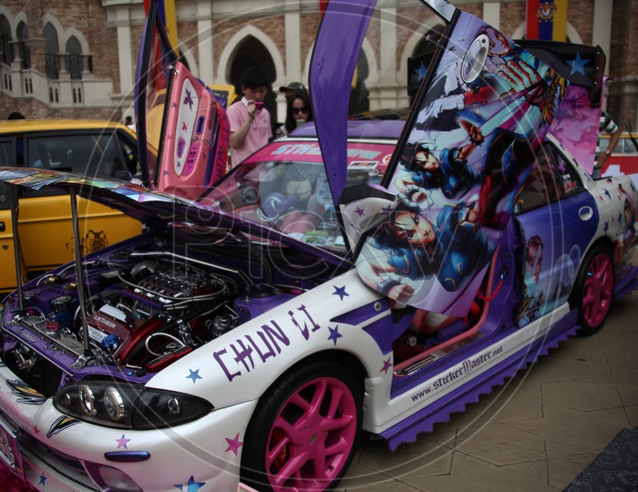 Super Cars Modified In a Car Expo