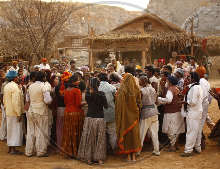 Villagers gathering At a Place