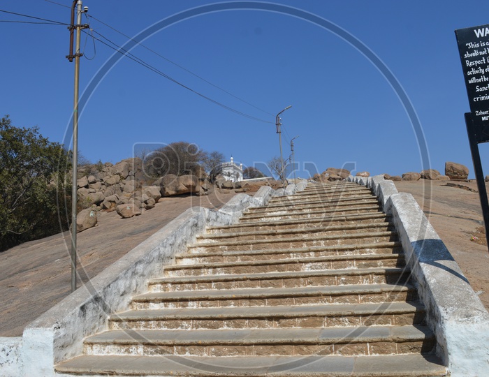Steps to Pahadi Shareef Dargah