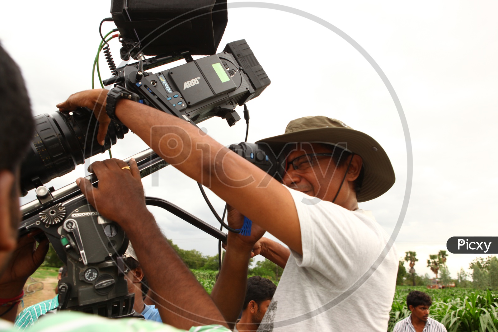 Cinematographer Working With Movie Shooting Cameras