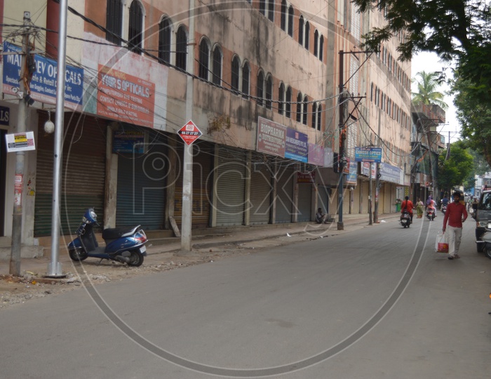 Sultan Bazar Streets With Shops Shut Close