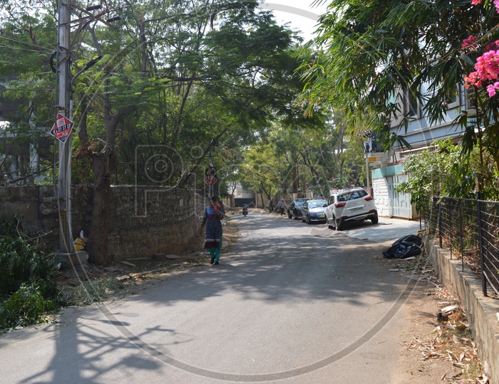 A View Of Streets Or Roads  In Residential Areas Of a City