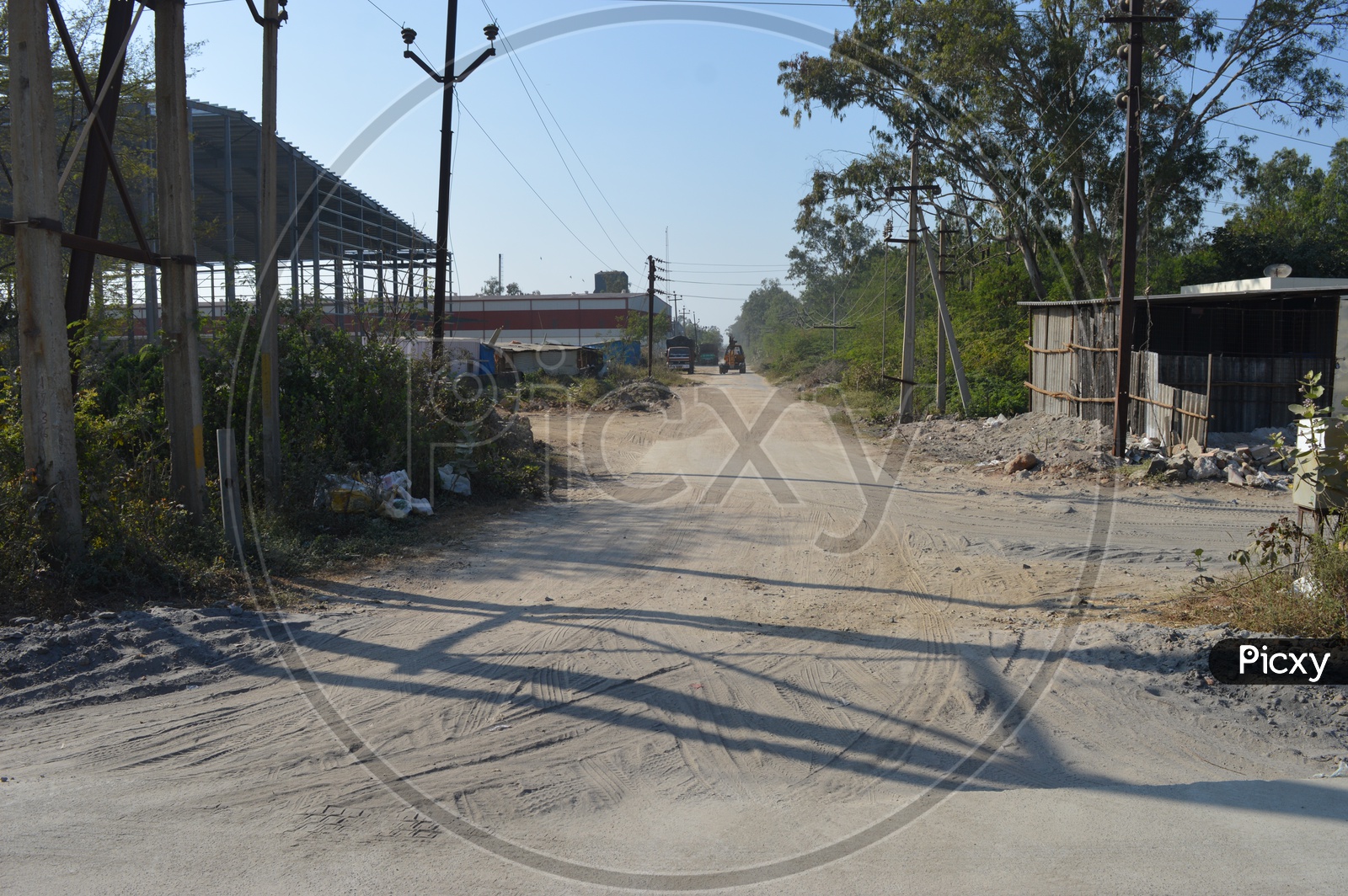 Sand Roads In City Outskirts