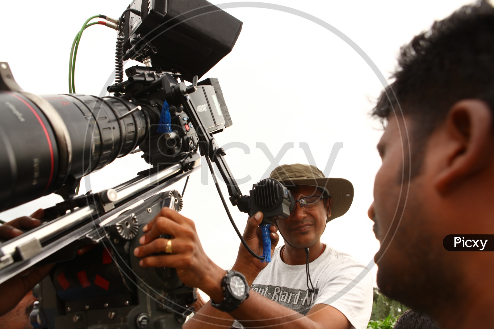 Cinematographer Working With Movie Shooting Camera