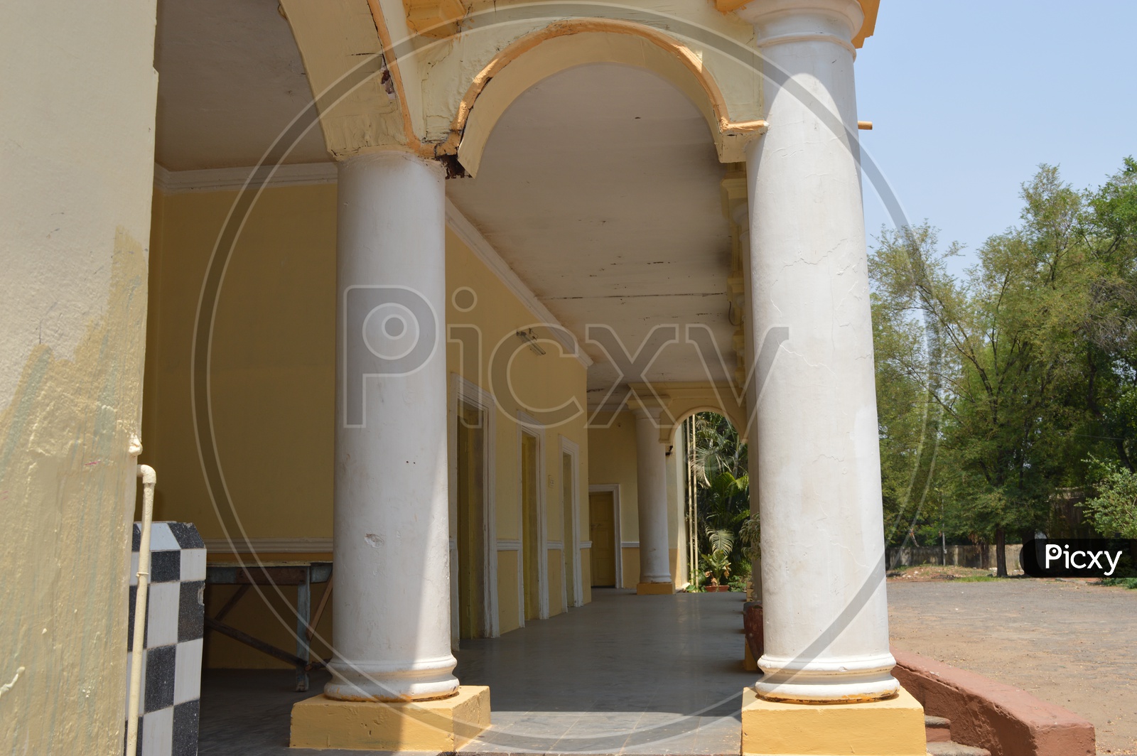 Pillars At The Front Side Of a House or Bangalow
