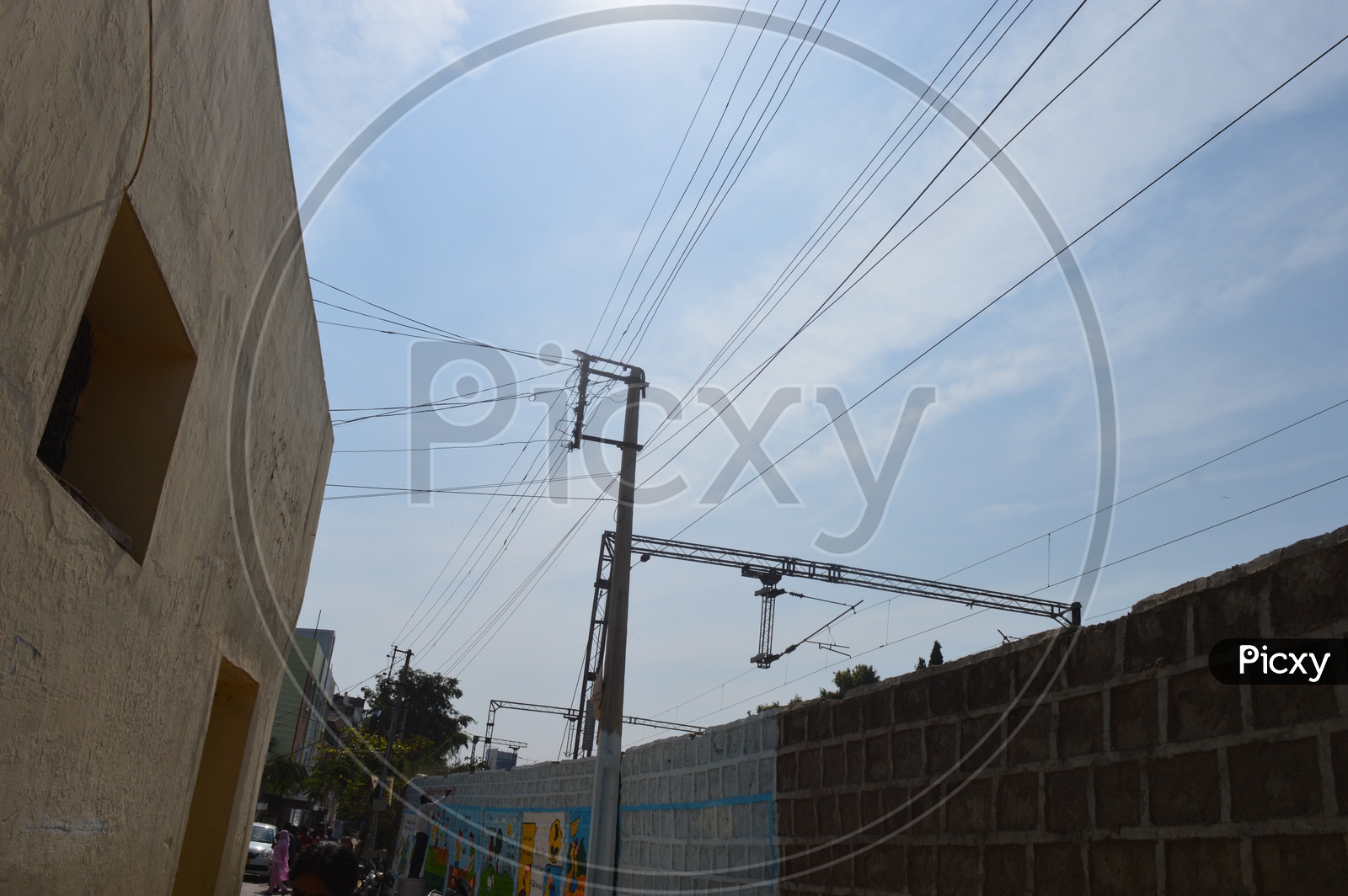 Electric Poles With Wires