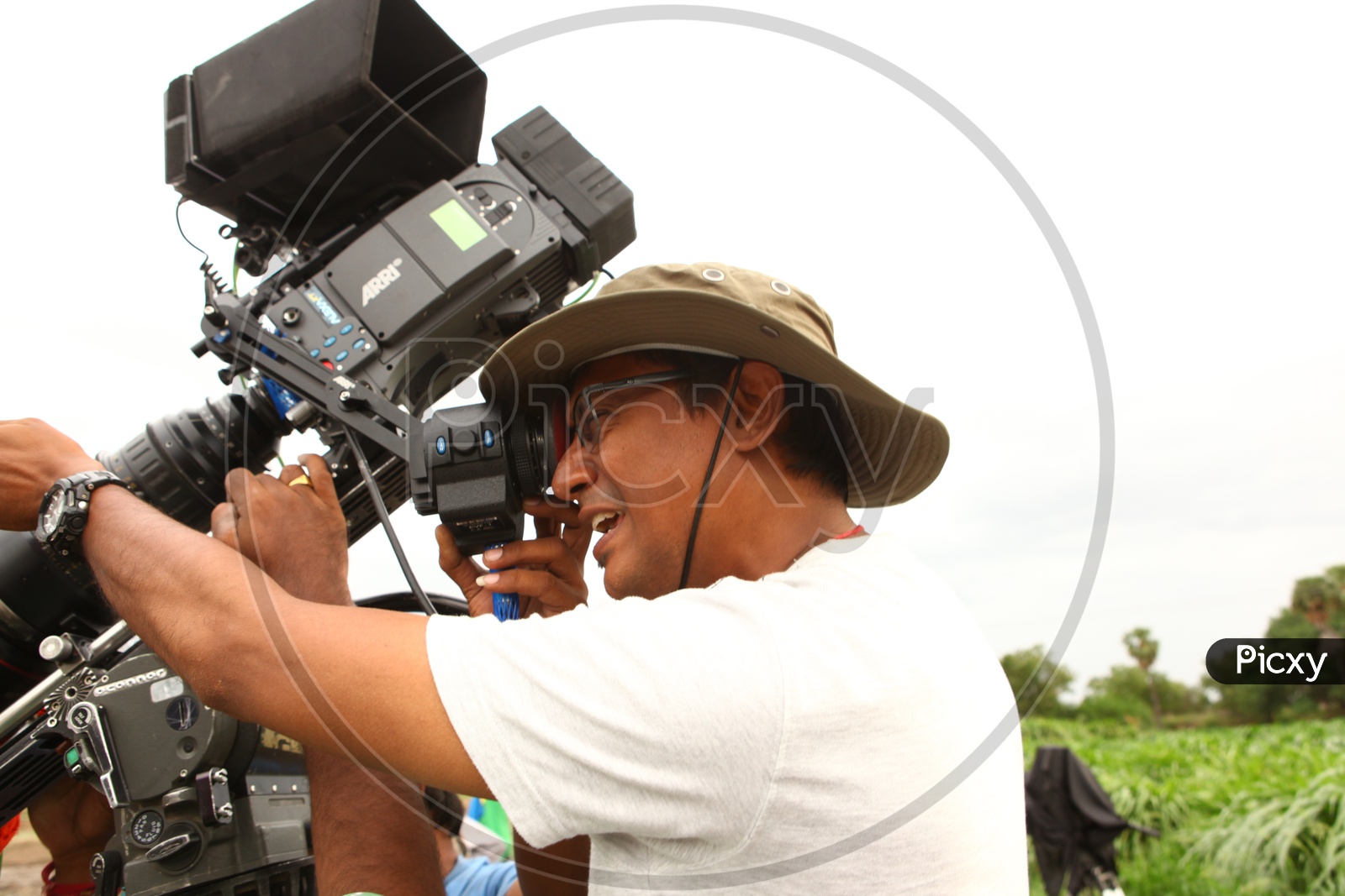 Cinematographer Working With Movie Shooting Camera