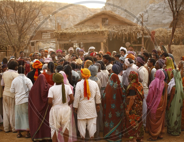 Villagers gathering At a Place
