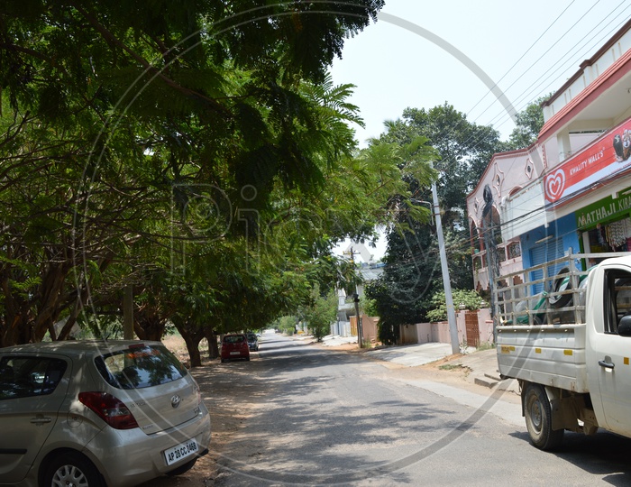 A View Of Roads Or Streets In an Residential Area  or Colony