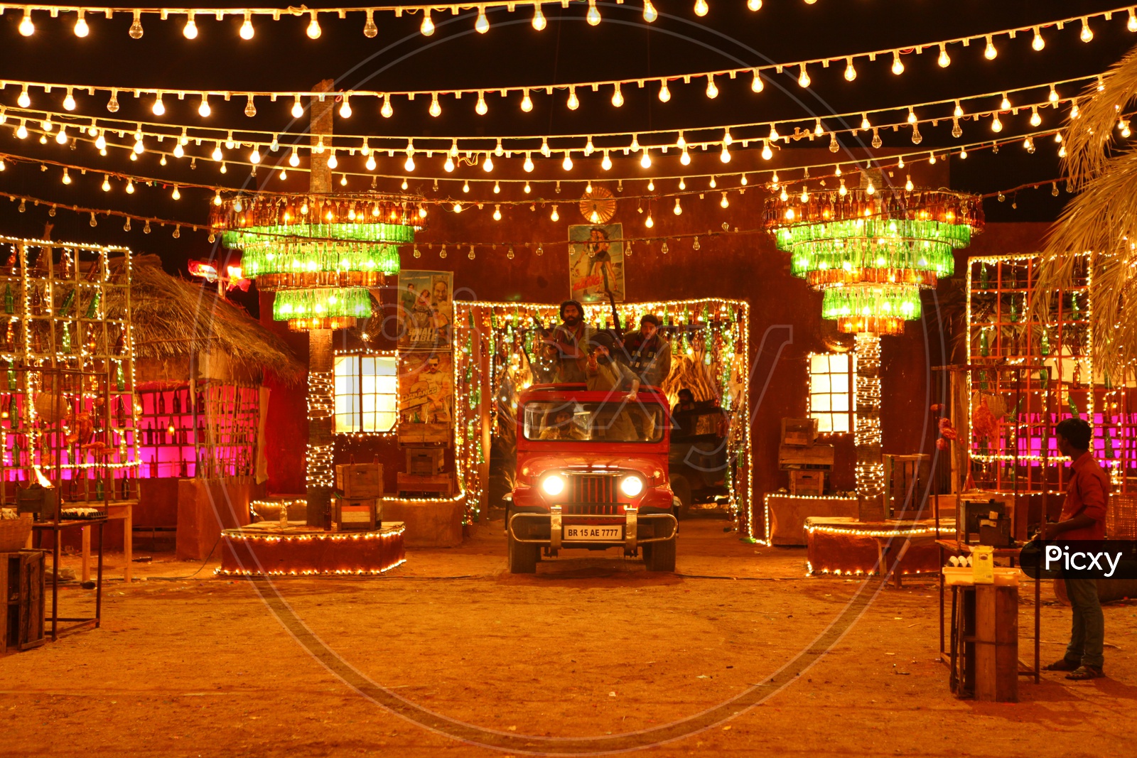 Dabha Or Village food Court Decorated With Led Lights