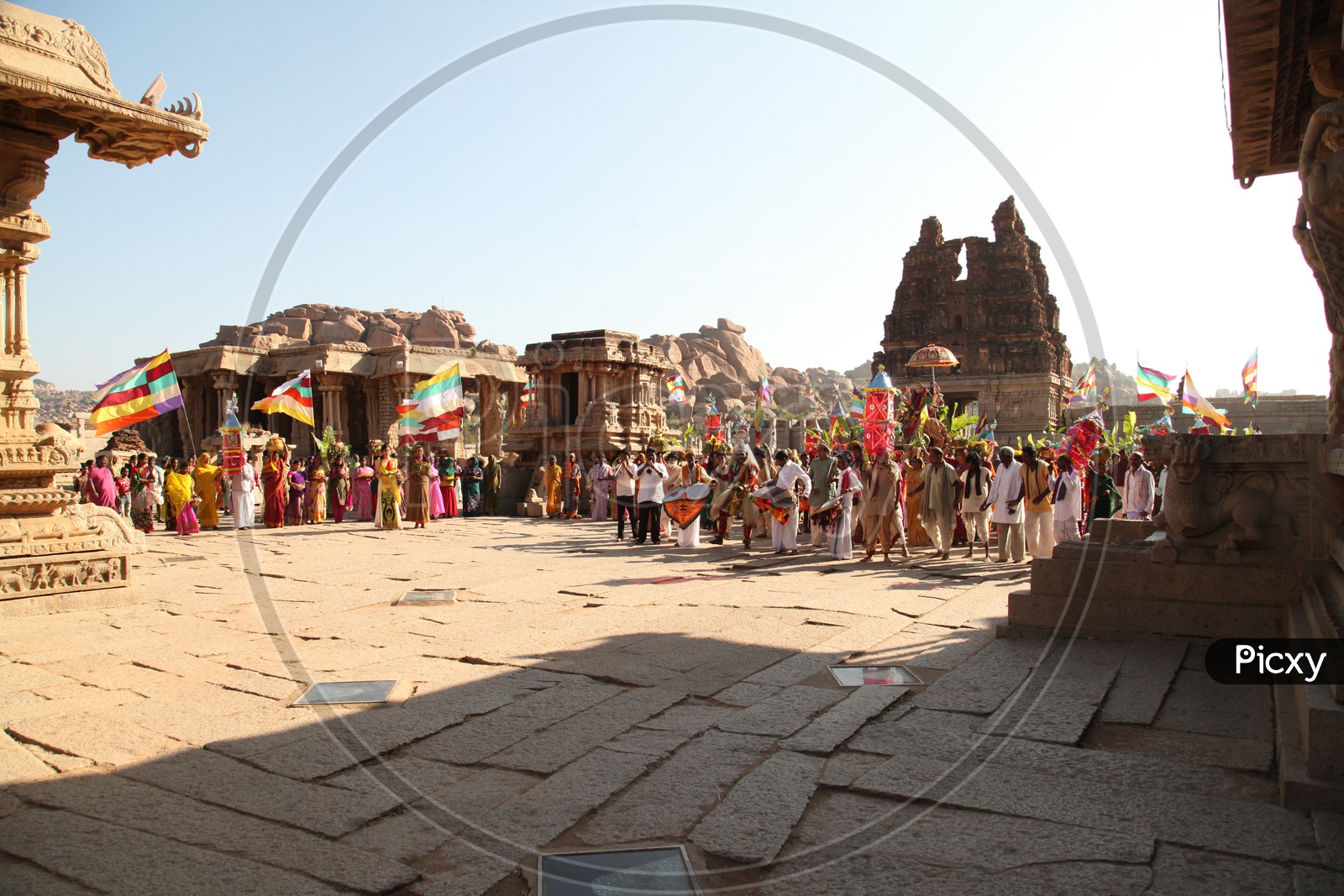 Local Festival Celebrations In a Ancient Temple