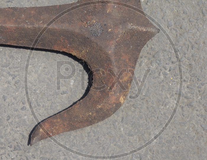 Rusted Cast Iron Anchor Closeup