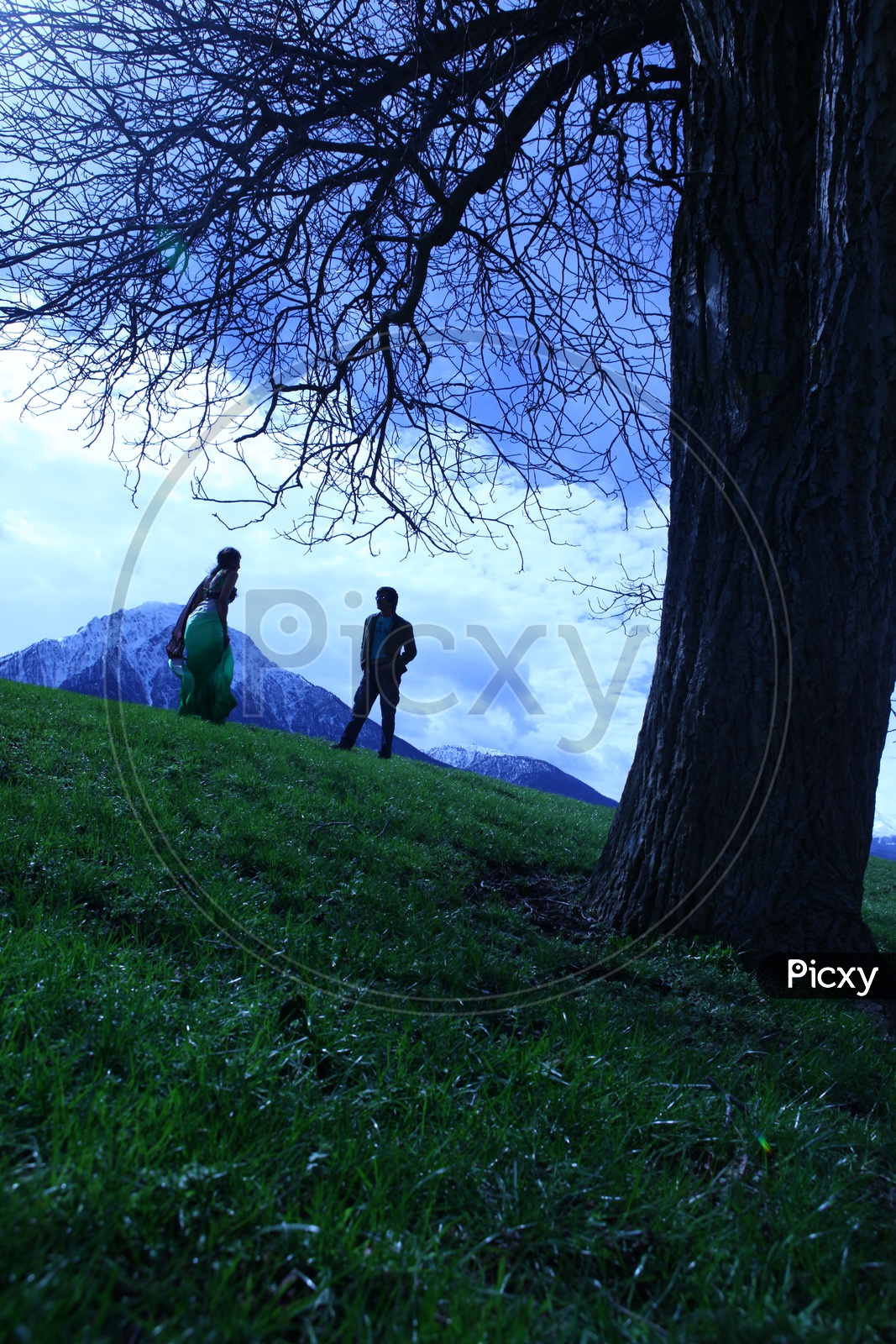 Couple Dancing  On The Swiss Alps