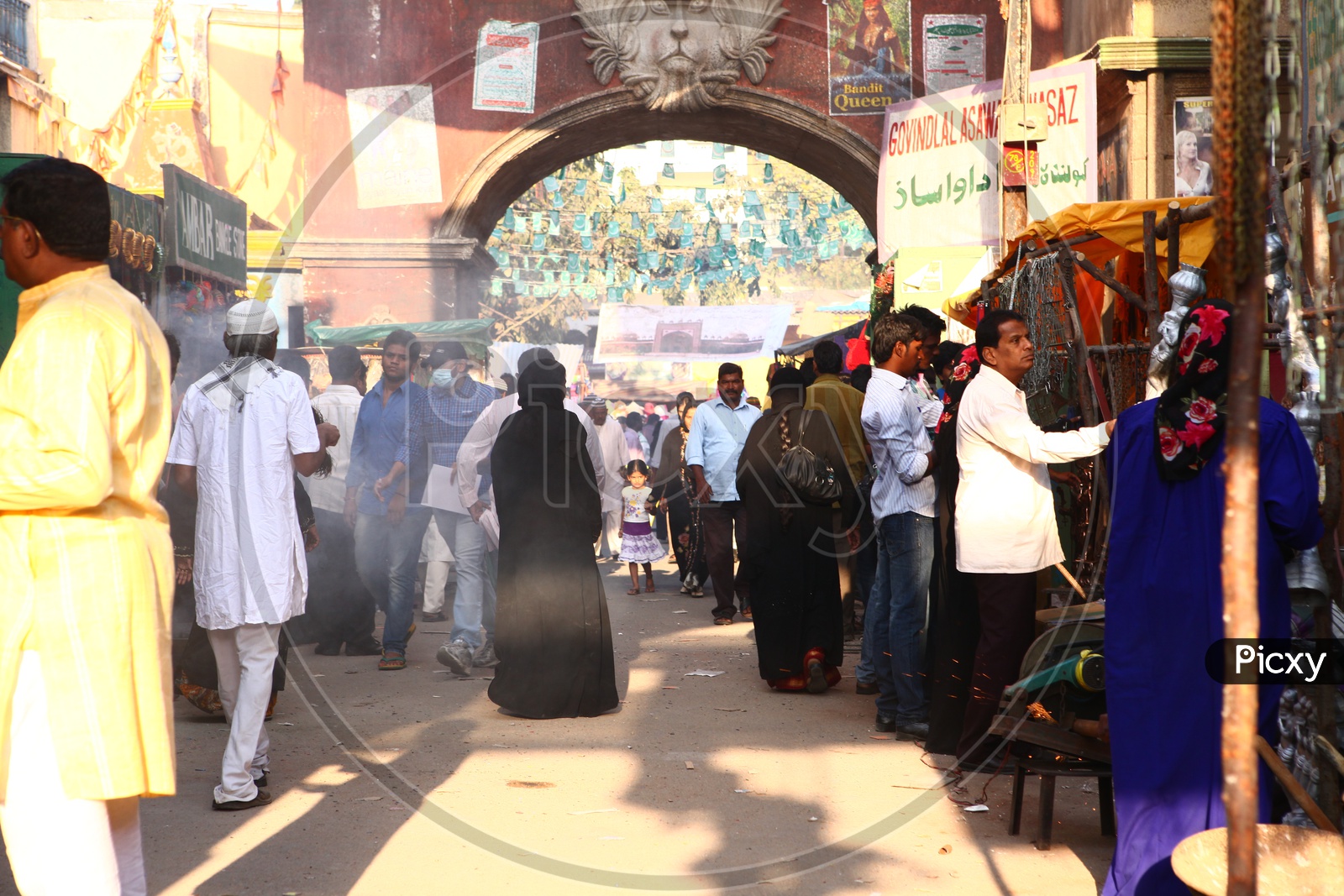 Busy Vendor Street Market