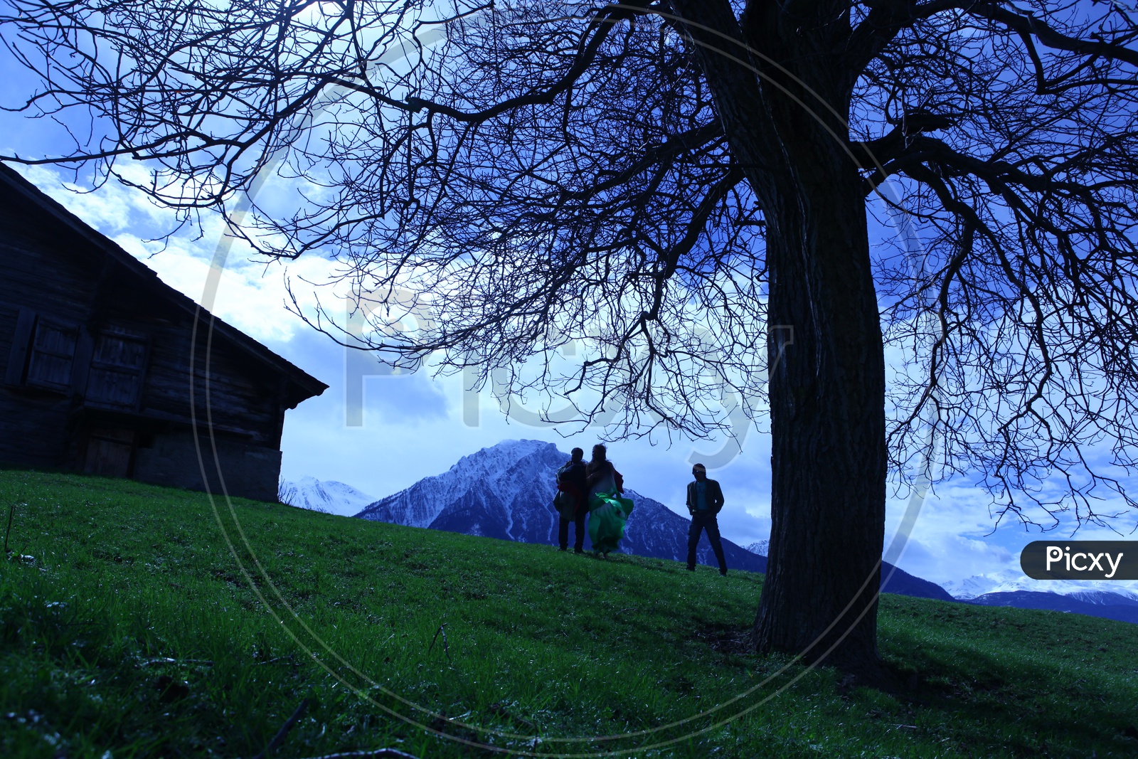 Couple Dancing  On The Swiss Alps