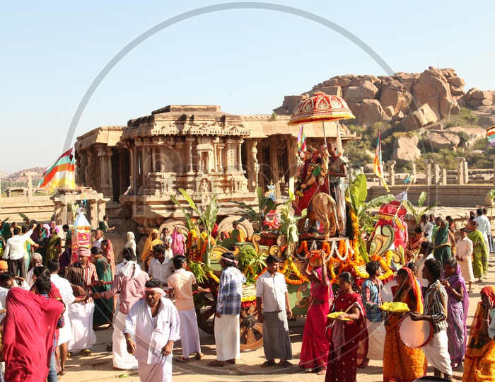 Local Festival Celebrations In a Ancient Temple