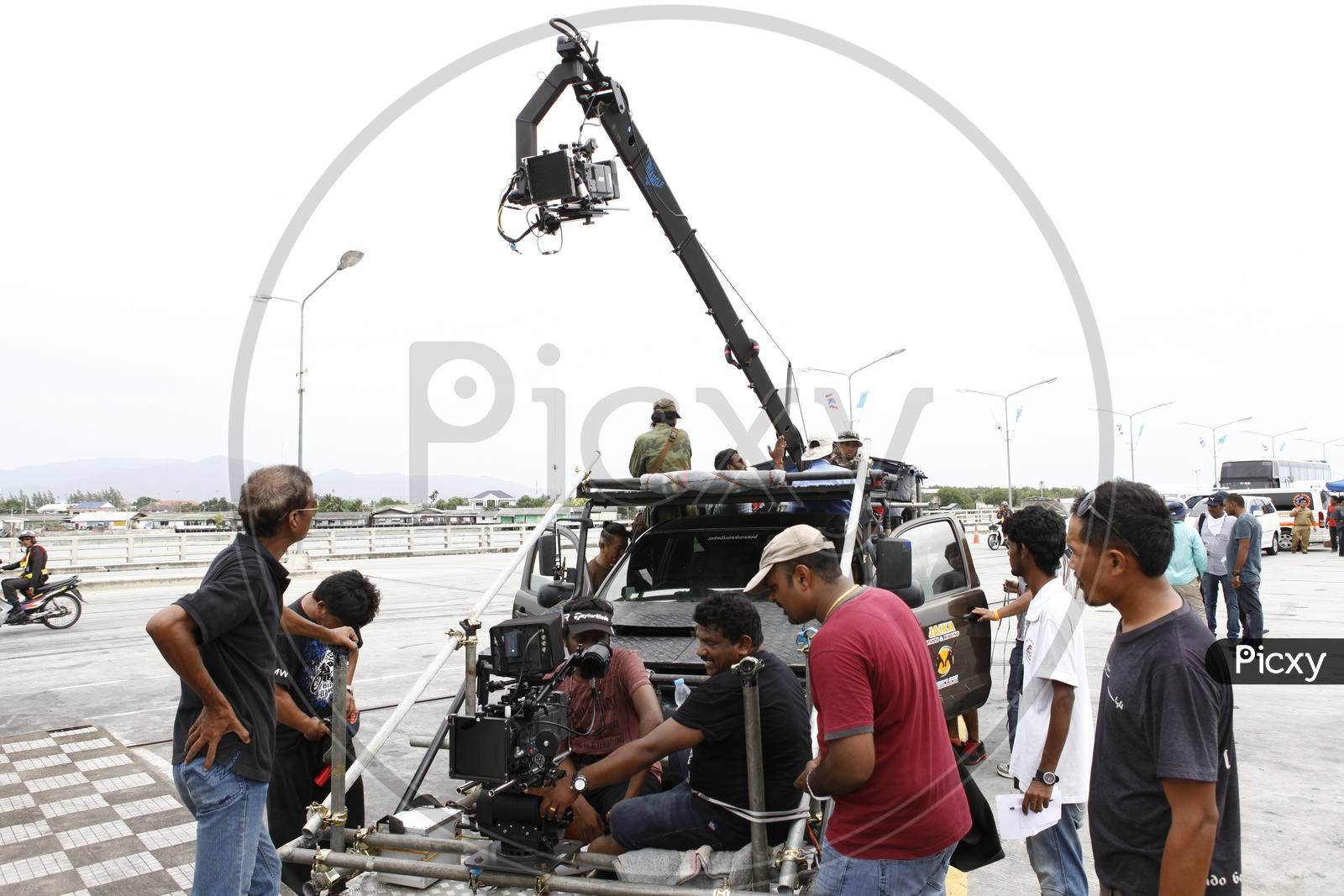 Action Sequence Or Stunt Sequence Shooting Working Stills of a Movie