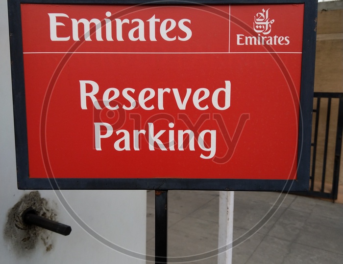 Emirates Branding on Parking Board