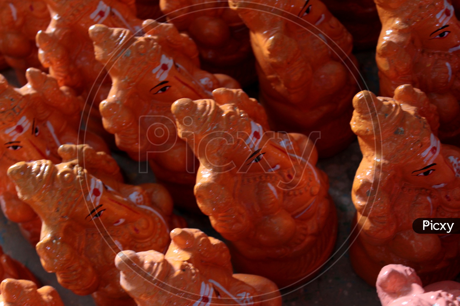 The eco-friendly Clay Ganesha idols