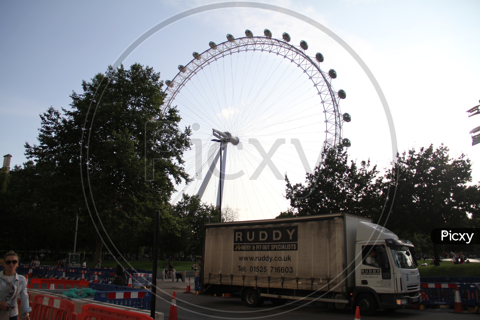 London Eye with Sky in Background