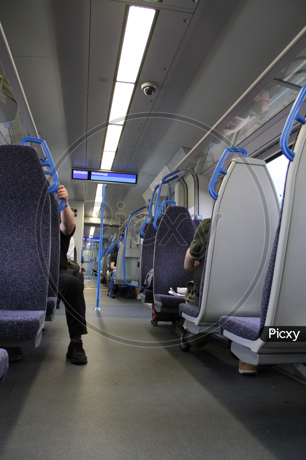 Inside view of Train with CCTV in London