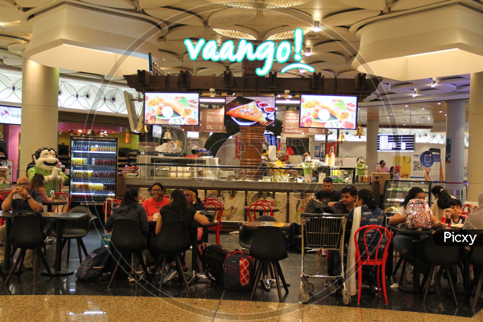 Travelers Eating Food at Vaango Restaurant
