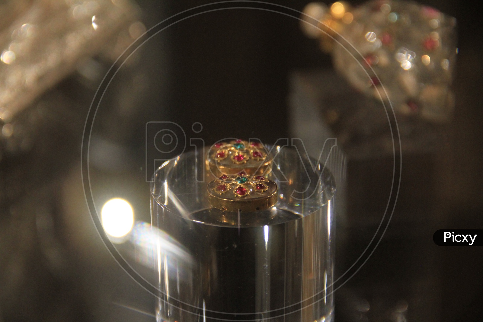 Gold Jewelery in a Display