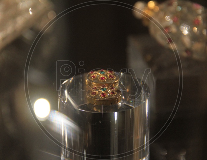 Gold Jewelery in a Display