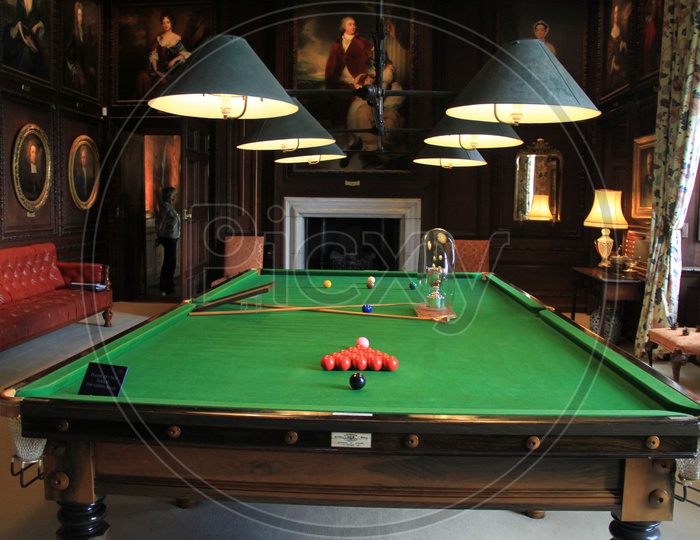 Billiards Table in Burghley House