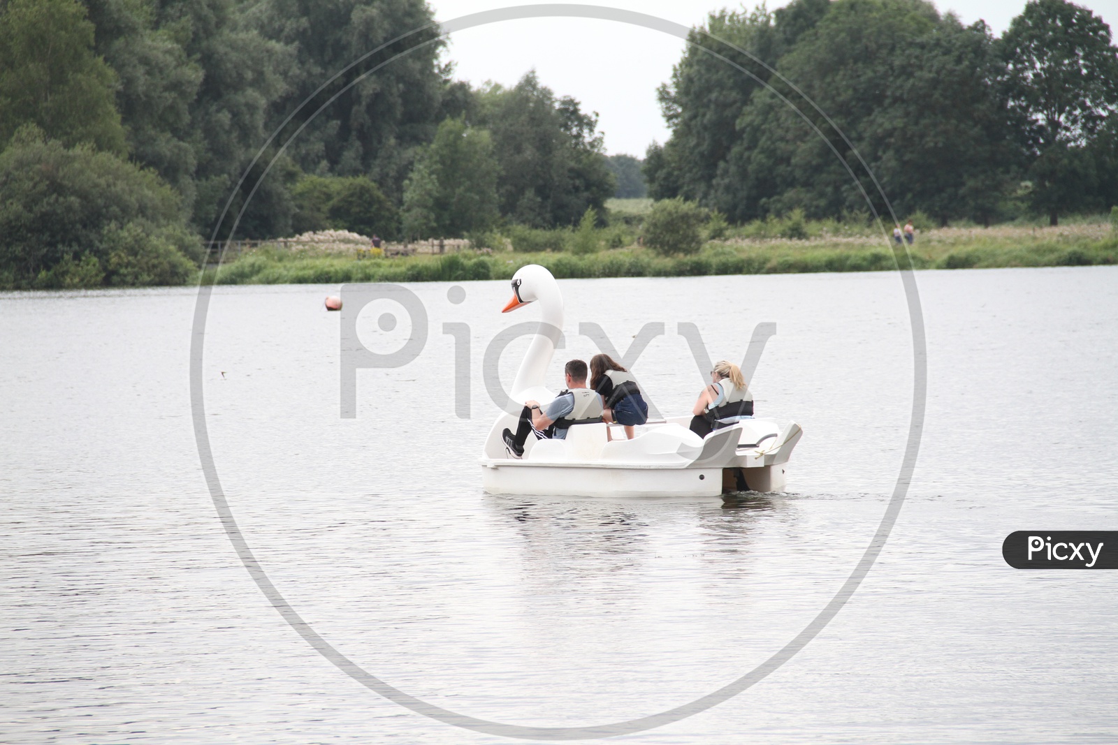 Boating in a Lake at Ferry Meadows Caravan and Motorhome Club Site