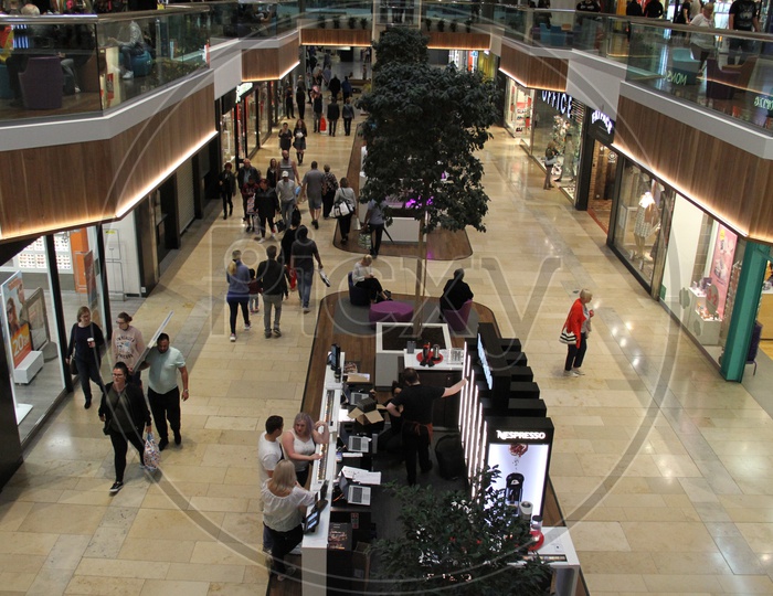 People shopping in a Shopping Mall