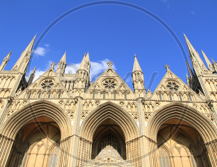 Peterborough Cathedral with Sky in Background