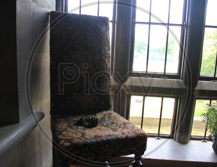 Burghley House Interior With Antique Furniture