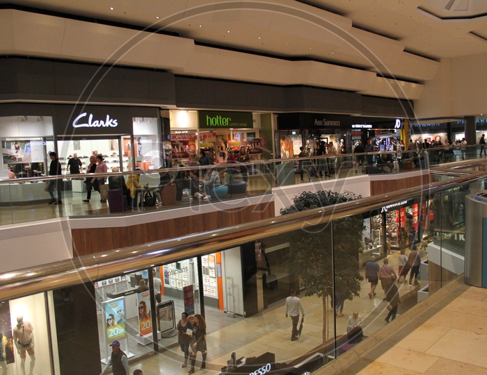 Branded Stores in a Shopping Mall, London