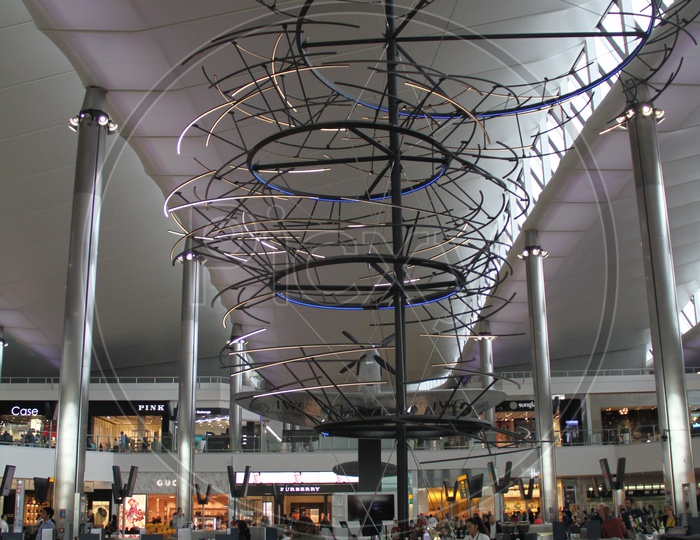 London Heathrow Airport Terminal 2 Interior of Departure Hall