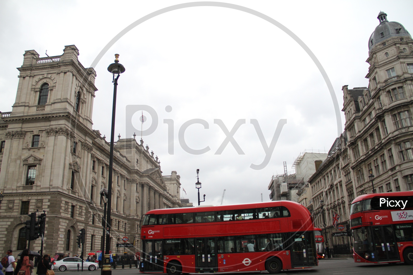 Red Double Decker Buses on London Streets