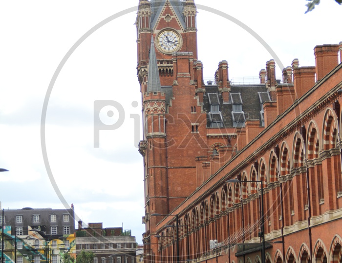 St Pancras Railway Station with Clock Tower