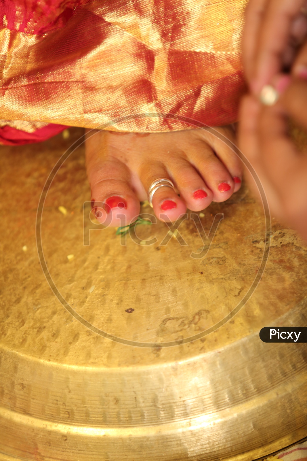 Indian Bride with toe ring