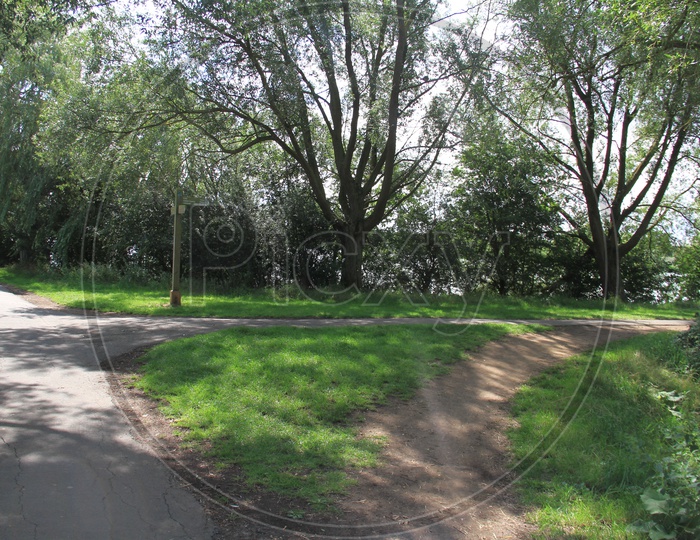 Pathway in Ferry Meadows Caravan and Motorhome Club Site