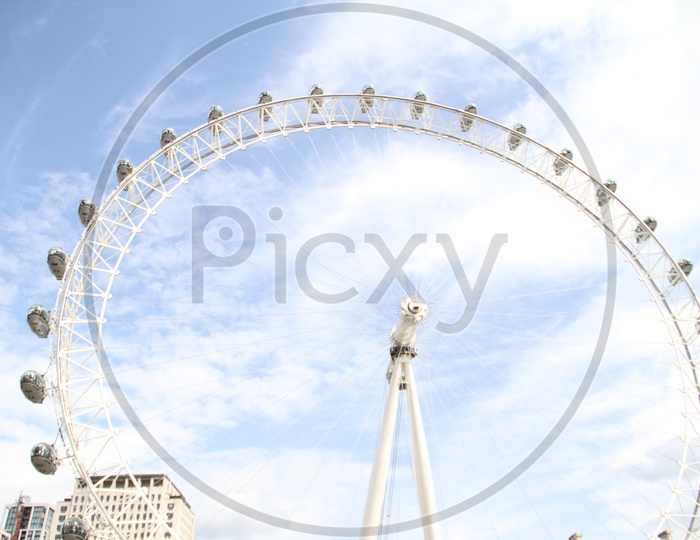 London Eye with Sky in Background