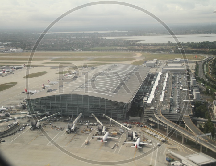 Aerial View of London Heathrow Airport