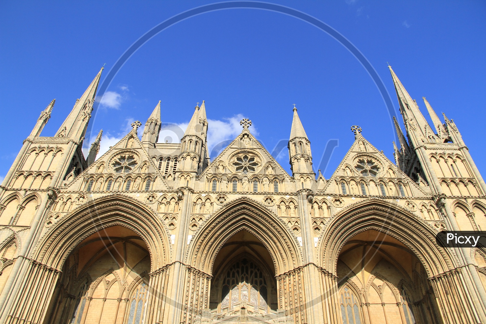 Peterborough Cathedral with Sky in Background