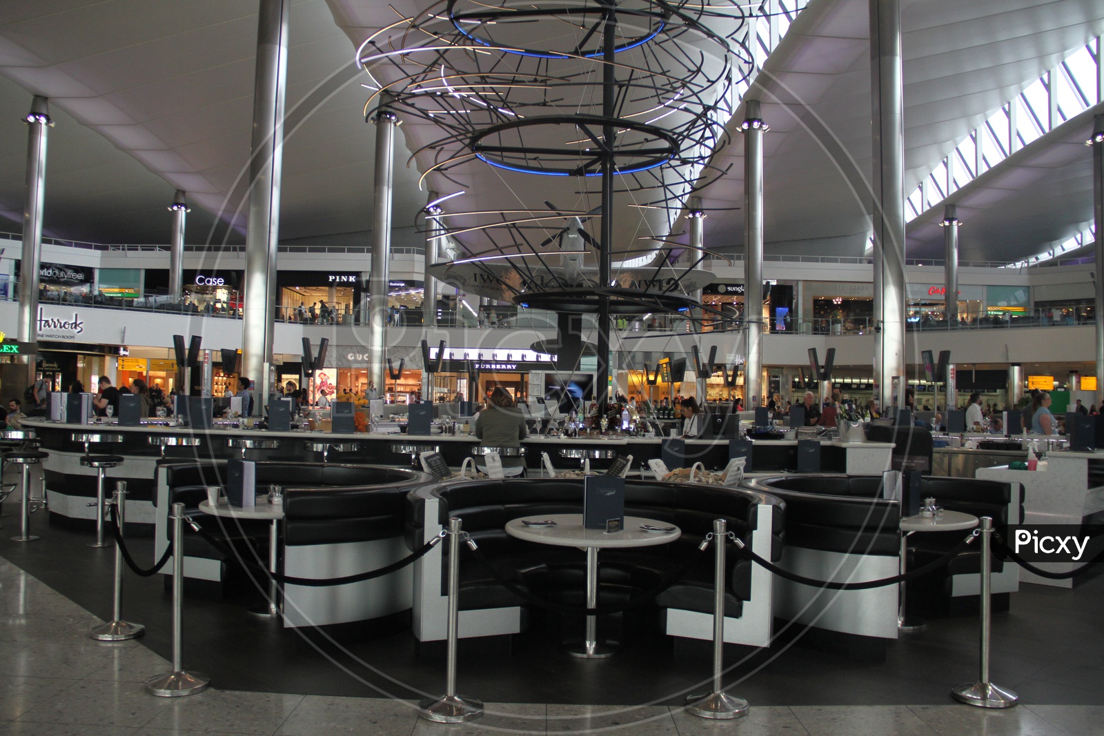 Interiors of Departure Hall in Heathrow Airport