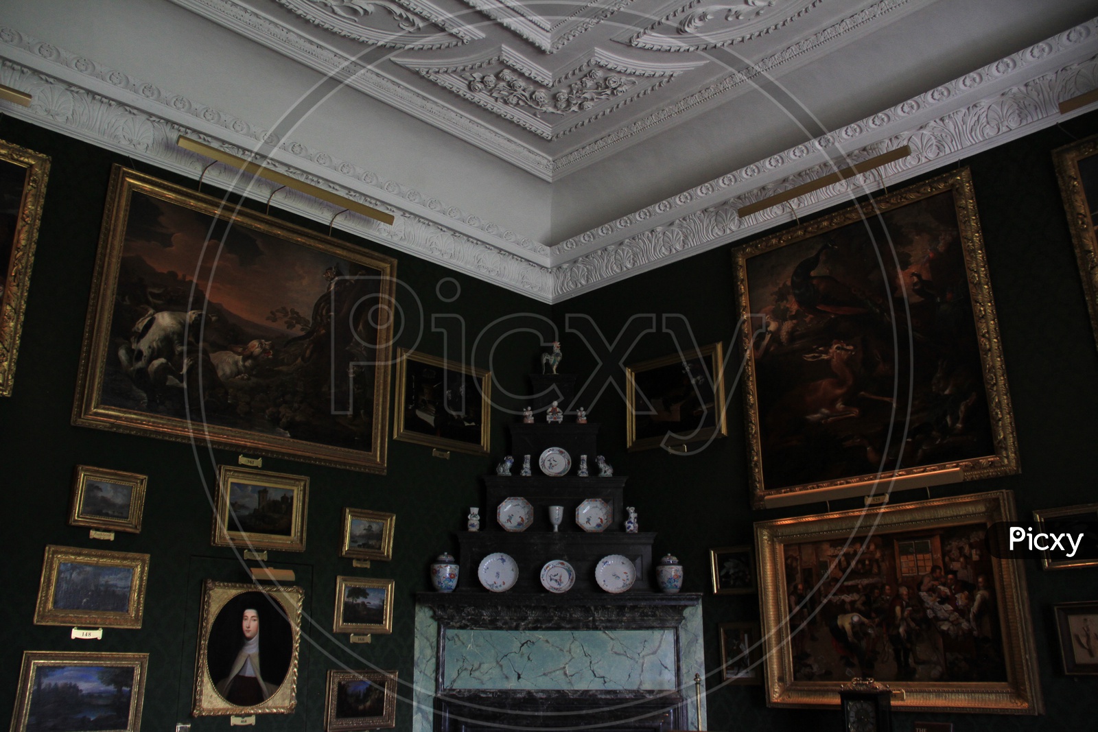Burghley House Interior With Antique in Display And With  Furniture