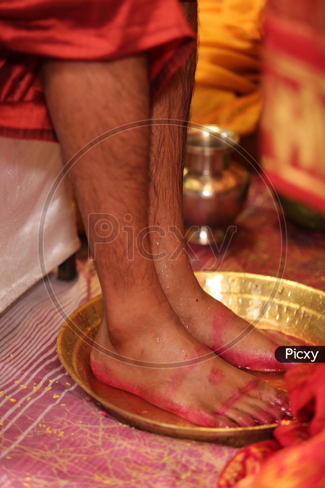 Bride Groom during Kanyadaanam