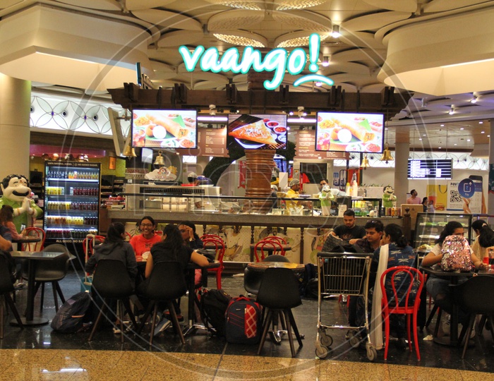 Travelers Eating Food at Vaango Restaurant