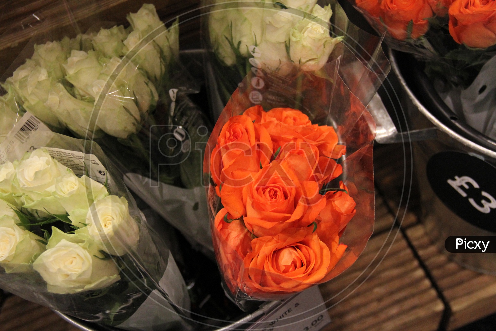 Rose Flower Bouquet in a Shopping Mall